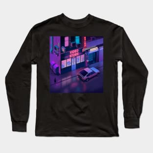 Night video store Long Sleeve T-Shirt